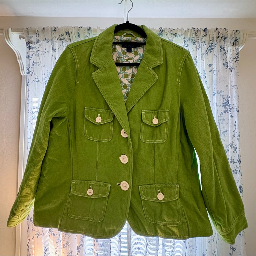 Boden Nautical Jacket Womens Green Crisp Old Money Classic Preppy Blazer Mod 20
